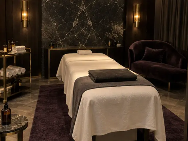 Siyah mermer duvarlı masaj odası — Fındıkzade, Masaj Salonun